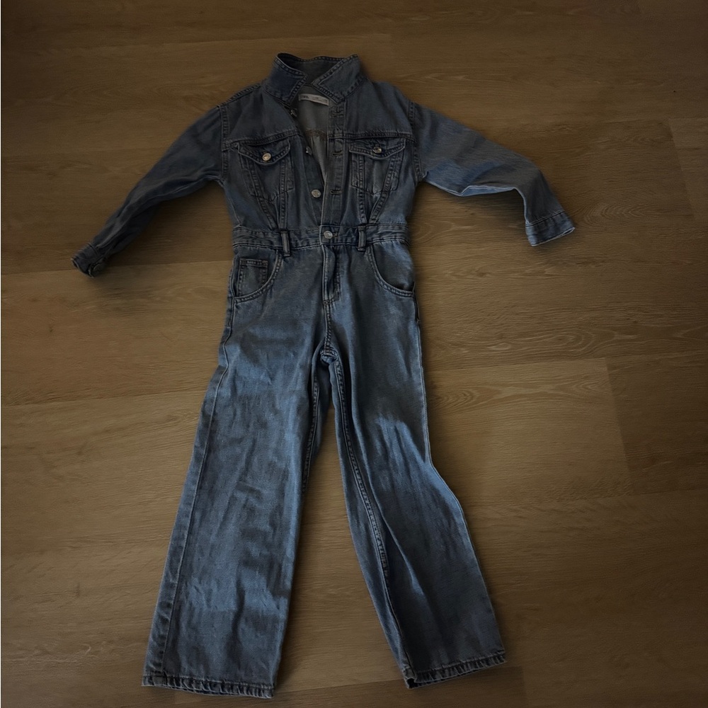Zara Kids Blue Denim Overalls